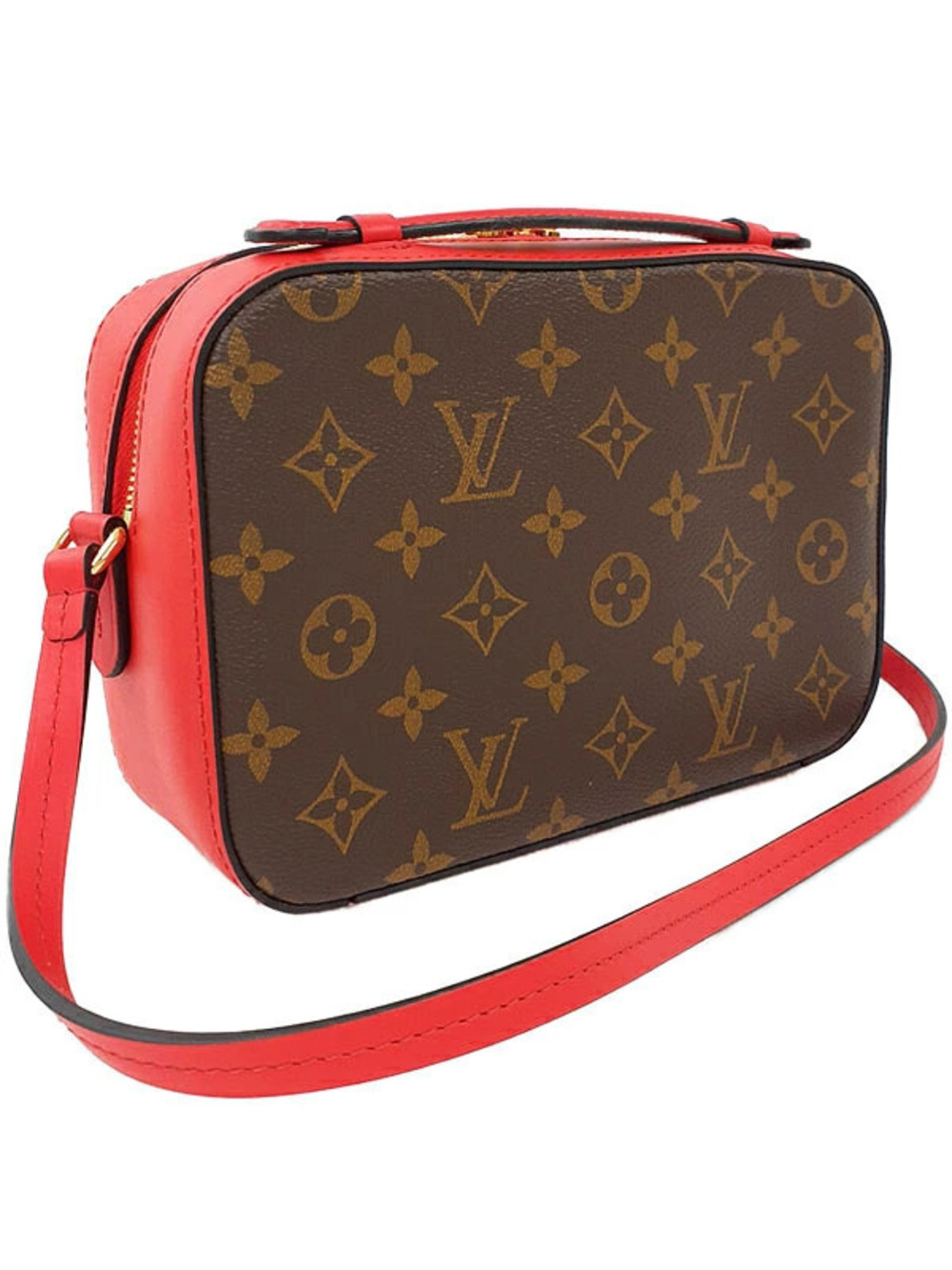 Louis Vuitton Bag Monogram Shoulder Saintonge Brown